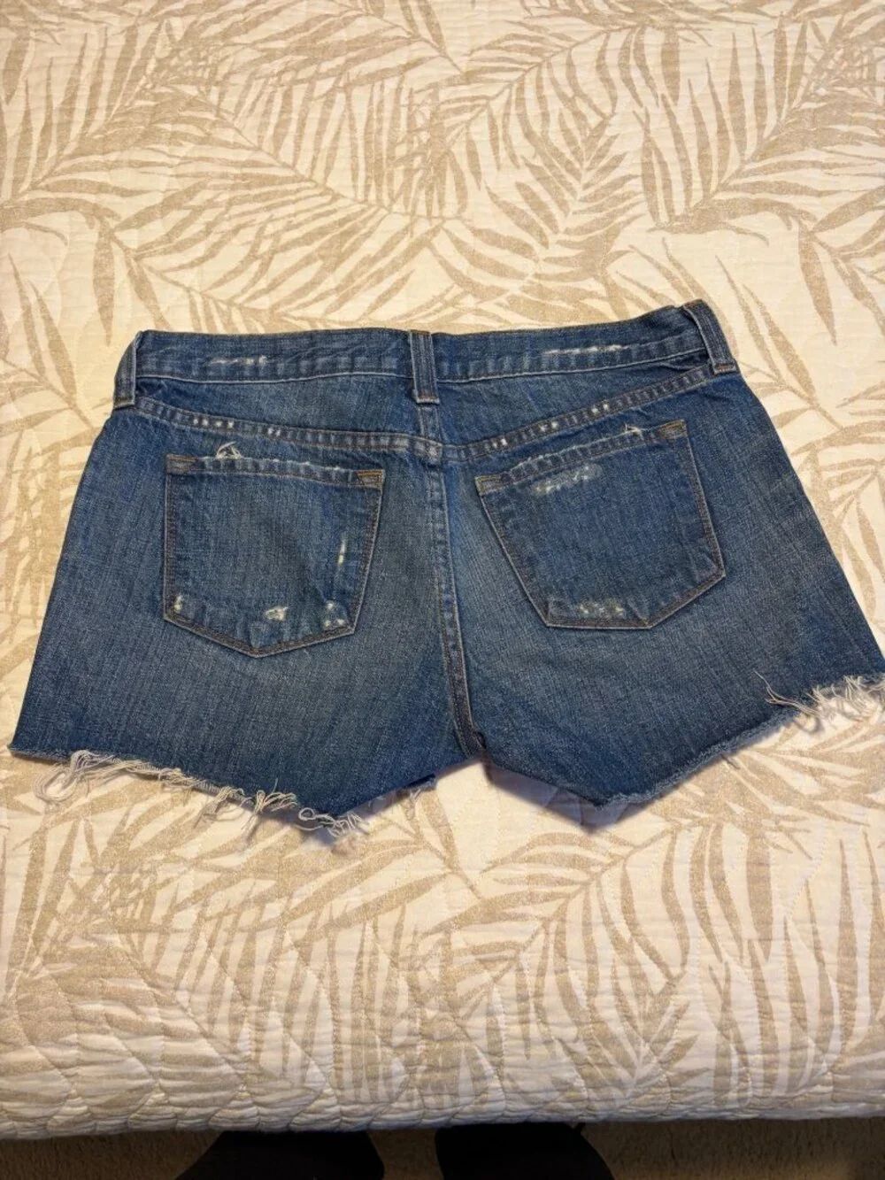 J Brand Distressed Grunge Denim Cutoff Shorts With Frayed Hem Size 26